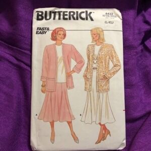 Butterick 4432 pattern cardigan top maxi skirt size L XL